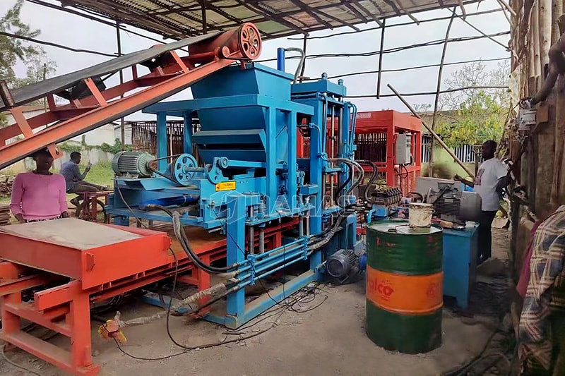 Machine de fabrication de briques en béton en Éthiopie