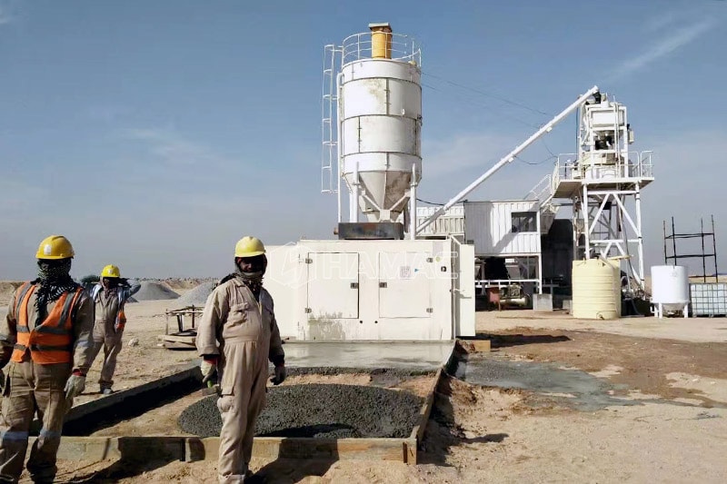 Préparer les fondations sur site de la centrale à béton