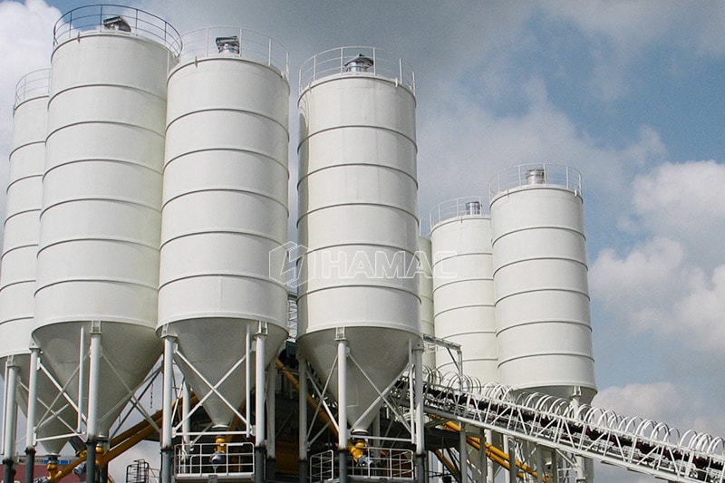 Silo à ciment de type soudé pour centrale à béton 