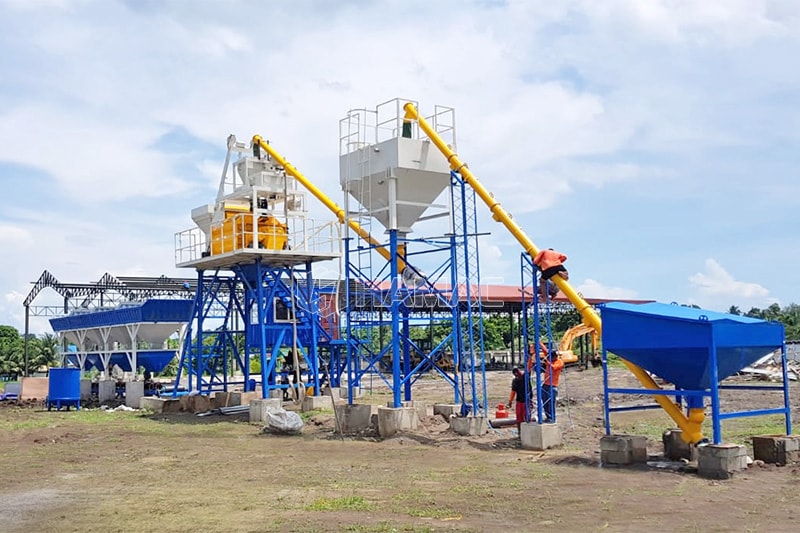 Centrale à béton HZS50 aux Philippines