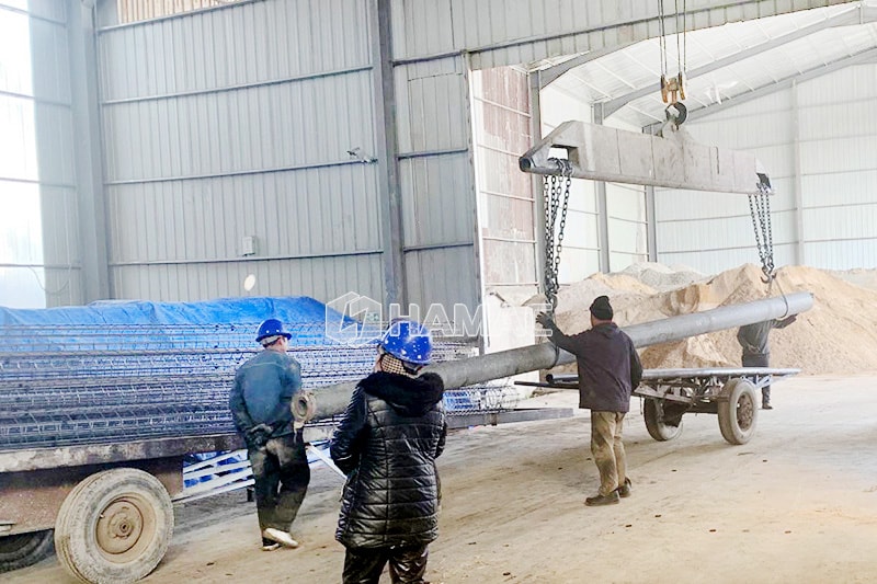 Usine de fabrication de poteaux en béton en Chine