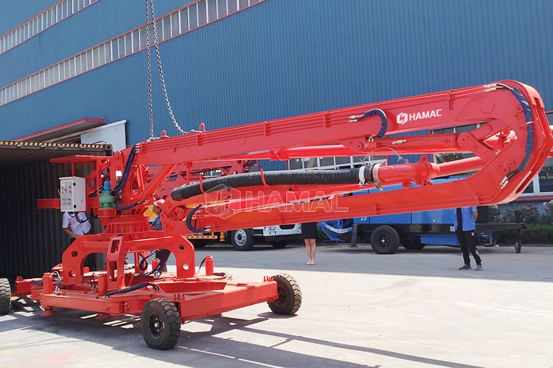 boom de placement de béton araignée avec roues