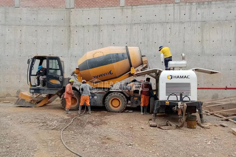 1. Bétonnière autochargeuse et pompe à béton diesel